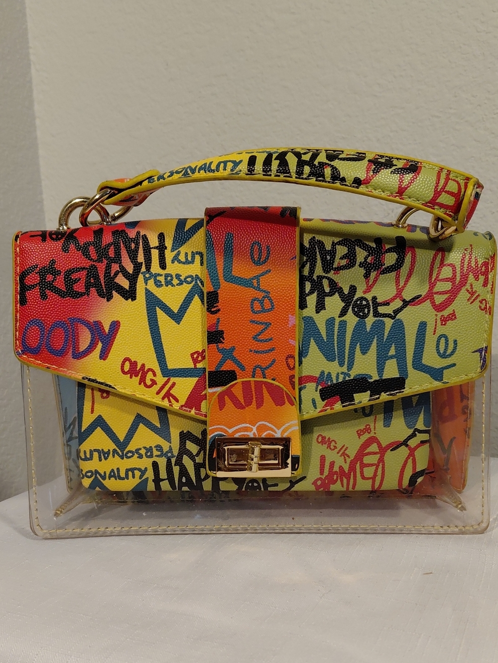Graffiti Clear Handbag